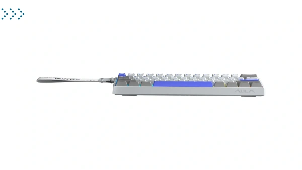 Клавиатуры AULA WIN60HE MAX White-Gray-Blue Клавиатуры AULA WIN60HE MAX White-Gray-Blue